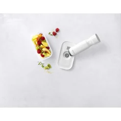 S, Vacuum Lunch Box, Plastic, Semitransparent-grey
