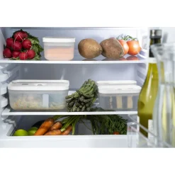 S, Vacuum Lunch Box, Plastic, Semitransparent-grey