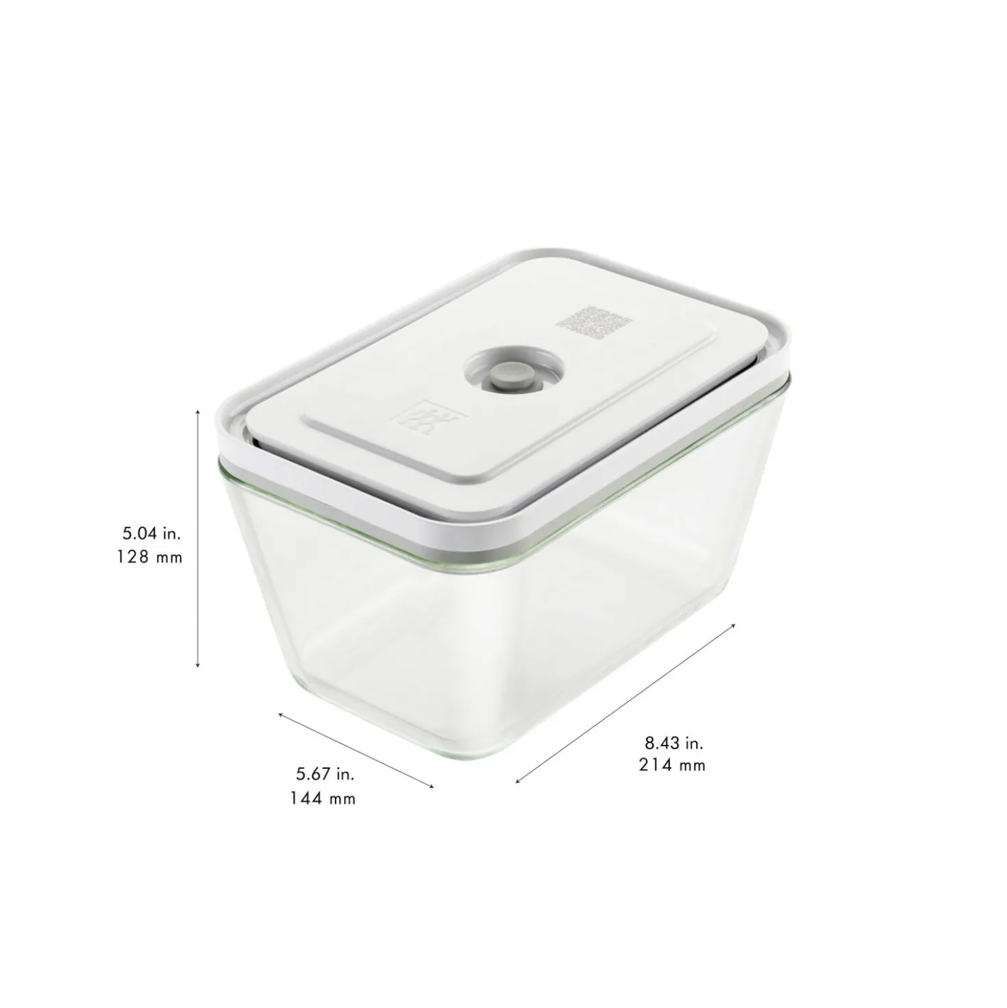 S/M/L / 3-pc, Vacuum Container Set, Glass, Grey