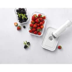 S/M/L / 3-pc, Vacuum Container Set, Glass, Grey