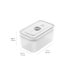 S/M/L / 3-pc, Vacuum Container, Plastic, Semitransparent-grey