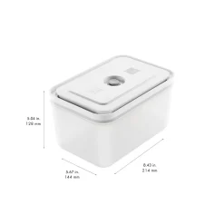 S/M/L / 3-pc, Vacuum Container, Plastic, Semitransparent-grey