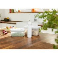 S/M/L / 3-pc, Vacuum Container, Plastic, Semitransparent-grey