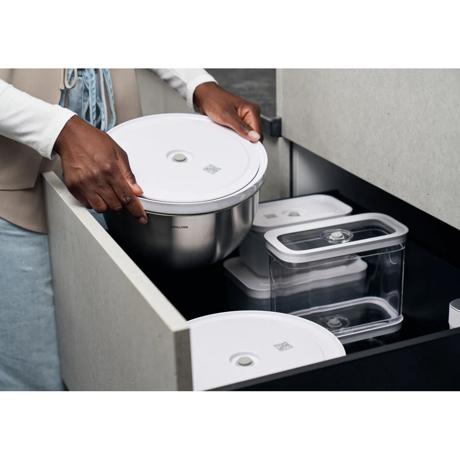 stainless steel / M/L Vacuum Starter Set, 9-pc