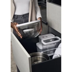 Vacuum bowl L / 24 cm, glass, transparent