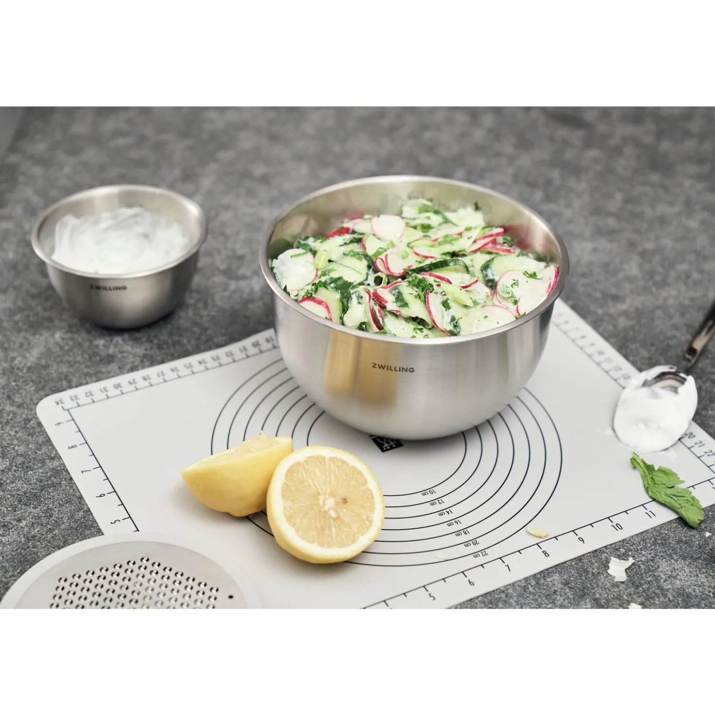 Vacuum bowl L / 24 cm, stainless steel, silver