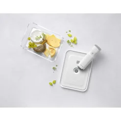 Vacuum Fridge Container, Glass, Grey