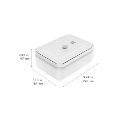 Vacuum Fridge Container, Plastic, Semitransparent-grey