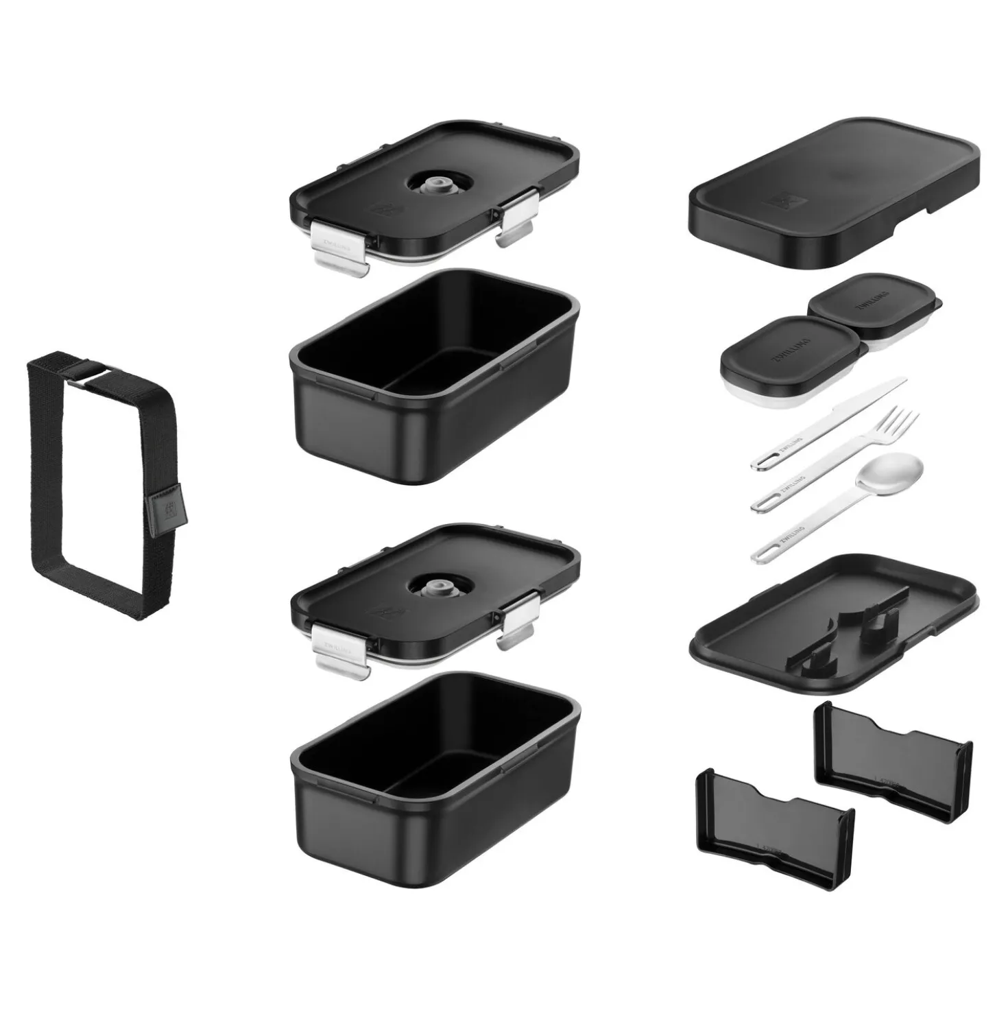 Vacuum Lunch Box, PP, Black Matte