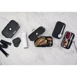 Vacuum Lunch Box, PP, Black Matte