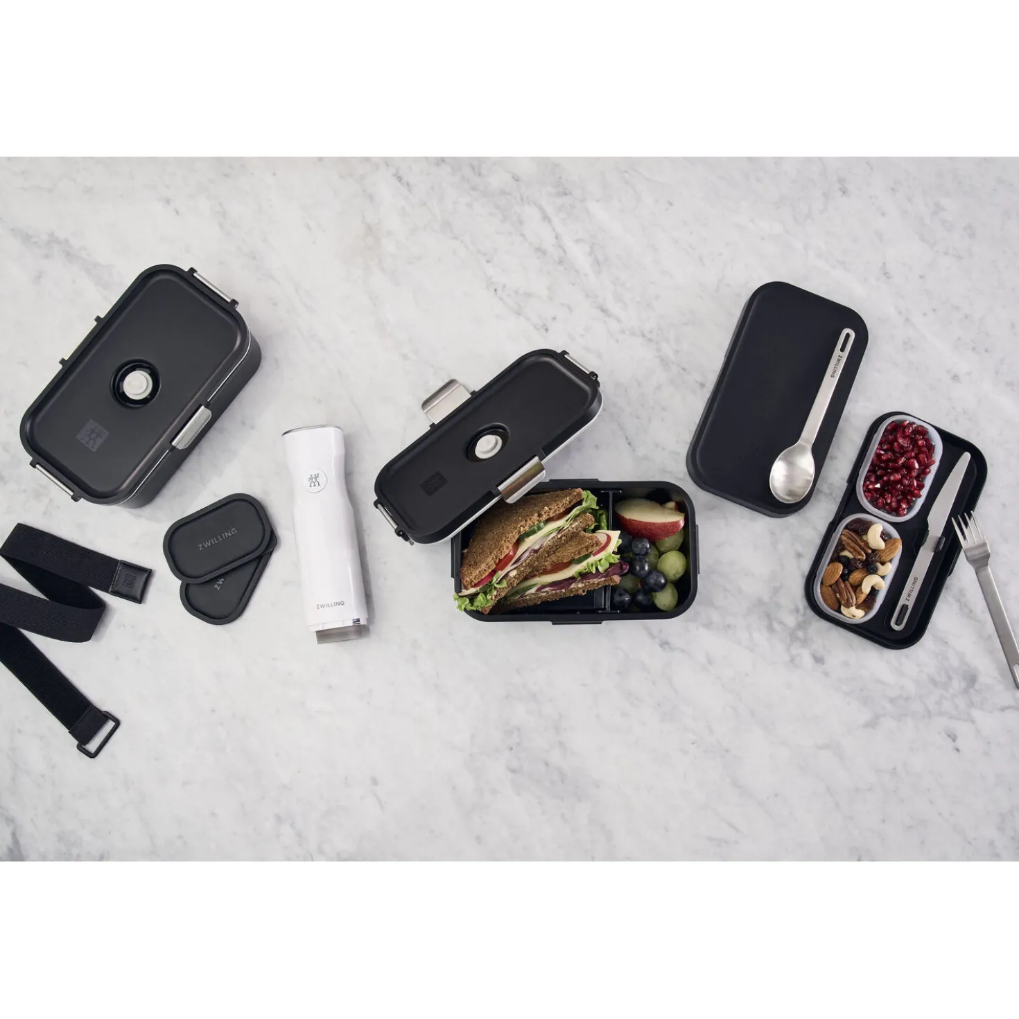 Vacuum Lunch Box, PP, Black Matte