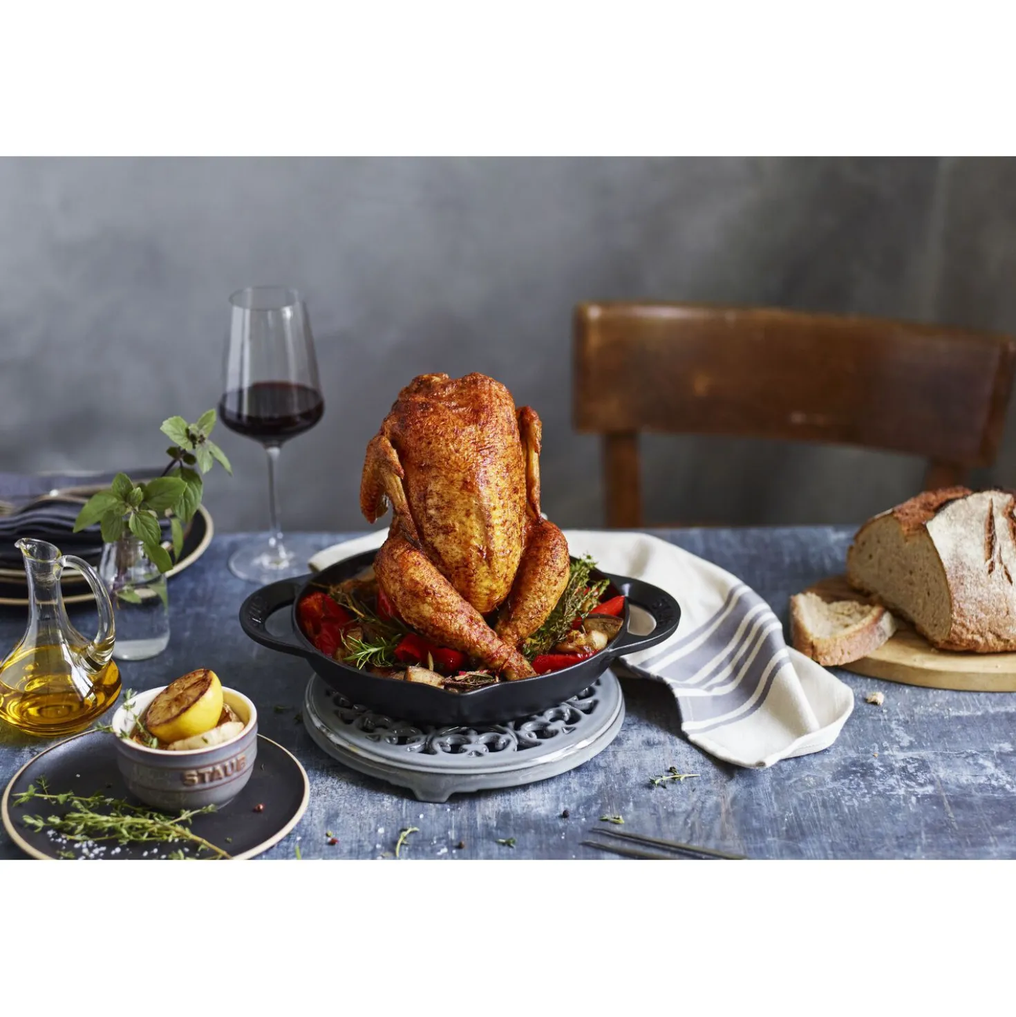 Vertical Chicken Roaster - Black
