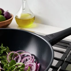 Wok, 12 inch, aluminum, Titanium-reinforced ceramic non-stick coating