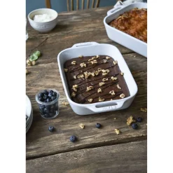 10.5-x 8-inch, Rectangular, Baking Dish, White