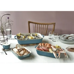 13-x 9.5-inch, Rectangular, Baking Dish, Rustic Turquoise