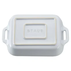 7.5-x 6.5-inch, Rectangular, Baking Dish, White
