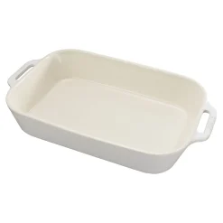 13-x 9.5-inch, Rectangular, Baking Dish, Ivory-white