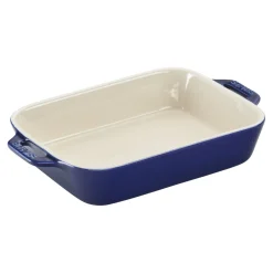 7.5-x 6.5-inch, Rectangular, Baking Dish, Dark Blue