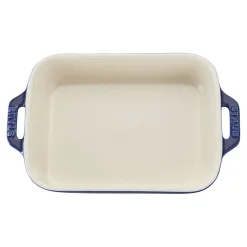 7.5-x 6.5-inch, Rectangular, Baking Dish, Dark Blue